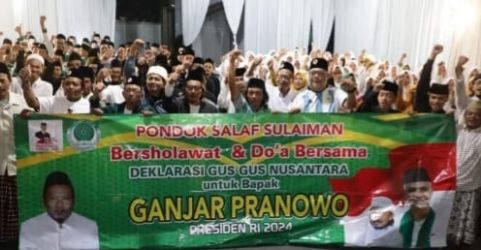 Gus-Gus Nusantara Jawa Timur mendukung Ganjar Pranowo sebagai Presiden 2024. (Ist)