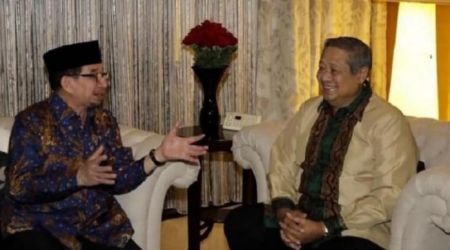 Pertemuan Ketua Majelis Syuro PKS Salim Segaf Aljufri dan Susilo Bambang Yudhoyono di Cikeas pada 2018. (Ist)