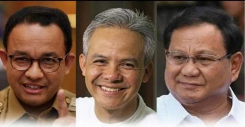 Dari kiri Anies Baswedan, Ganjar Pranowo dan Prabowo Subianto. (Ist)