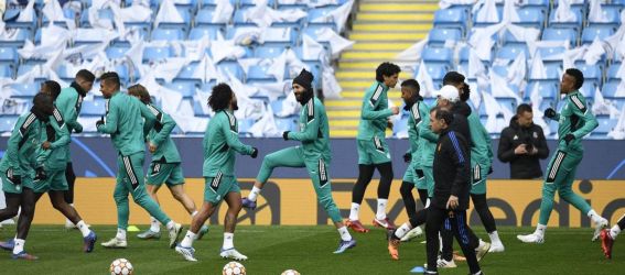 Para pemain Real Madrid saat sesi latihan. (Ist)