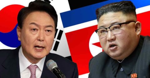Presiden Korsel Yoon Suk Yeol (kiri) dan Presiden Korut Kim Jong-un (kanan). (Ist)