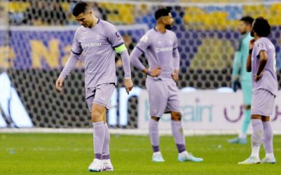 Cristiano Ronaldo tertunduk lesu saat Al Nassr kalah 3-1 dari Al Ittihad. (Ist)