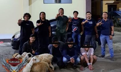 3 maling spesialis kambing berhasil dibekuk aparat dari Polres Lebak. (Ist)