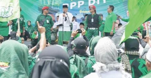 Sandiaga Uno ketika menghadiri acara PPP di Stadion Kridosono, Yogyakarta. (Ist)