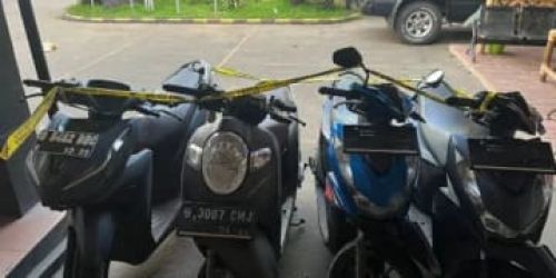 4 unit barang bukti sepeda motor yang berhasil disita Polisi
