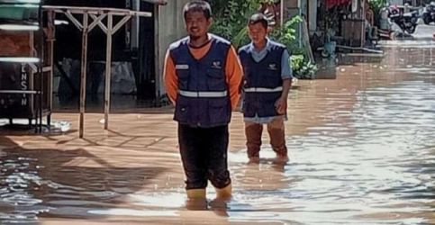 Akibat Sungai Bengawan Solo meluap, beberapa ruas Kota Solo ikut terendam. (Ist)