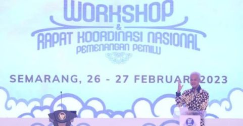 Gubernur Jawa Tengah saat memberikan sambutan pada acara Rakornas PAN di Semarang, Minggu (26/2). (Ist)
