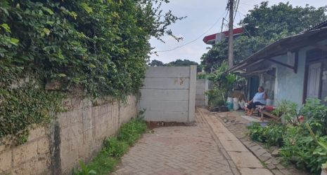Situasi Gang Besan usai ditembok beton. (Ist)