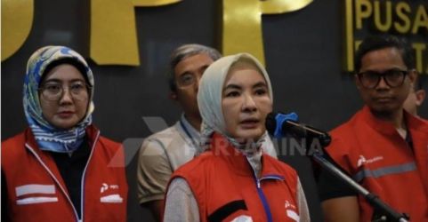 Direktur Utama Pertamina Nicke Widyawati saat memberikan keterangan pers. (Ist)