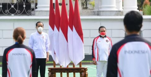 Presiden Jokowi saat menerima Kontingen Indonesia di Istana Negara. (Ist)