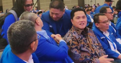 Menteri BUMN Erick Thohir saat hadir diacara Rakornas PAN di Semarang. (Ist)