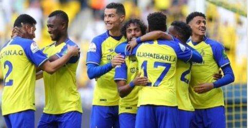 Selebrasi pemain Al Nassr usai melaju ke semifinal King's Cup. (Ist)