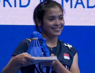 Gregoria Mariska Tunjung juara tunggal putri Spain Master 2023   foto : Ist