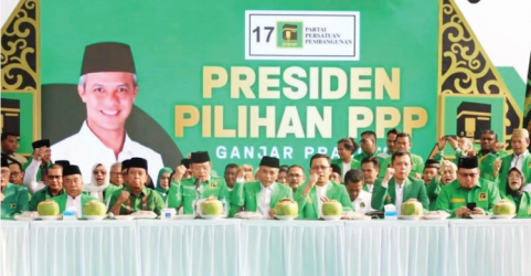 Suasana Rapimnas PPP di Yogyakarta mendukung Ganjar Pranowo sebagai Capres 2024.  Foto : Ist