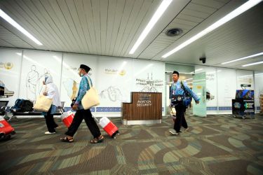 Jamaah haji di Bandara Soekarno-Hatta. Foto : Ist