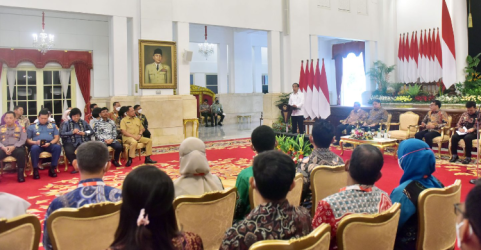 Presiden Jokowi pada acara Pelaksanaan Sensus Pertanian di Istana Negara. Foto : Setpres