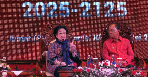 Megawati Soekarnoputri pada sebuah acara di Bali. Foto : Ist