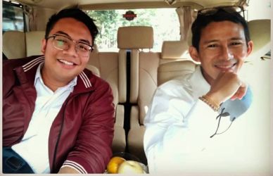 Kawendra (kiri) bersama Sandiaga Uno. Foto : Ist