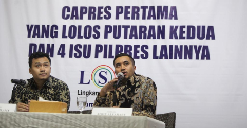 Konferensi pers dari LSI Denny JA. Foto ; Ist