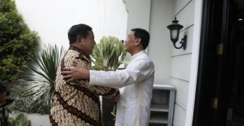 Pertemuan Prabowo Subianto dan Wiranto di Jln Bangka , Jakarta Selatan. Foto : Ist