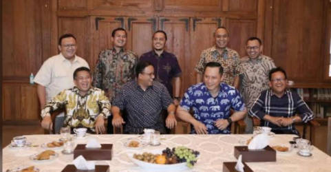 Anies Baswedan dan Ketua Partai pengusung. Foto : Ist