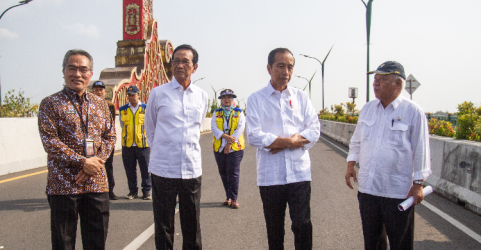 Presiden Jokowi pada peresmian jembatan Kretek2 Bantul, Yogyakarta. Foto : Setpres