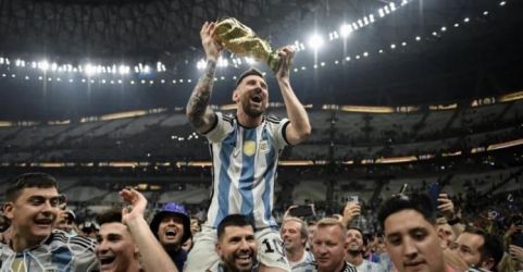 Perayaan kemenangan Timnas Argentina saat menjuarai Piala Dunia. Foto : Ist