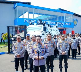 Kepala Kepolisian Republik Indonesia (Kapolri), Jenderal Listyo Sigit Prabowo membuka Rapat Kerja Teknis Divisi Hubungan Internasional (Div Hubinter) di Pusat Misi Internasional Polri, Serpong Utara, Rabu (31/5).(dra)