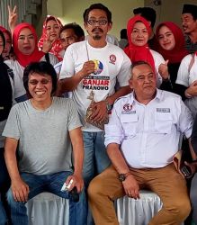 Adian Napitupulu dan Raden Deden Hertandi, di Pandeglang Sabtu (1/7/2023).(Istimewa)