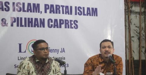 Konferensi pers LSI terkait survei pilihan warga NU. Foto : Ist