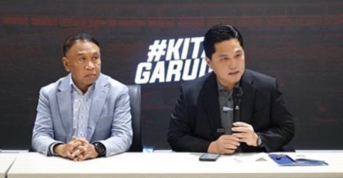 Wakil Ketum PSSI Zainudin Amali (kiri) dan Ketum PSSI Erick Thohir (kanan). Foto : Ist