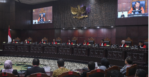 Suasana sidabg di MK. Foto : Ist