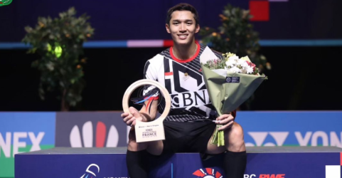 Juara Tunggal Putra Francis Open 2023 Jonathan Christie. Foto : Ist