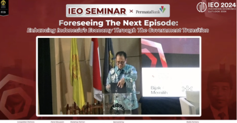 Kepala Pusat Kebijakan Ekonomi Makro BKF Kementerian Keuangan Abdurohman memberikan pemaparan dalam seminar Indonesia Economic  (Foto : Ist)