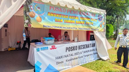 Dinas Kesehatan (Dinkes) Kota Tangsel menyiagakan tenaga kesehatannya di pos-pos pengamanan pada Nataru.(Dra)