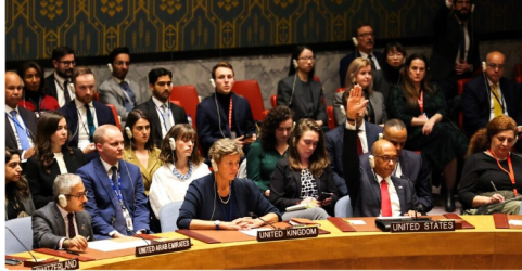 Perwakilan Tetap AS untuk PBB Robert Wood (kedua dari kanan) saat Sidang Dewan Keamanan PBB (Foto : AFP)