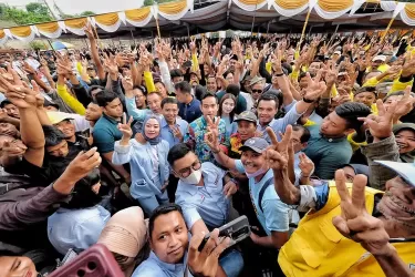 Capres No 2 Gibran saat kampanye di Wonogiri. Foto : Ist