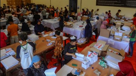 KPU Kota Tangsel telah menyiapkan pengganti surat suara yang rusak, untuk Pemilu 2024.(dra)