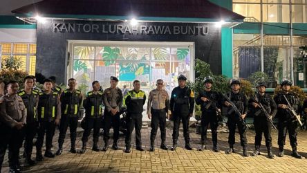 Polres Tangsel gelar patrol sekala besar pasca pencoblosan, hingga dini hari pada Kamis (15/2).(dra)