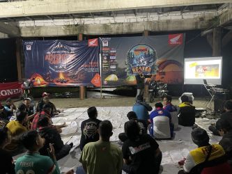 Camping bareng komunitas Honda sebelum puasa.(ist)