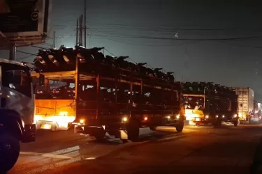 Kemacetan di jalan menuju ke Pelabuhan Ciwandan, Cilegon. Foto : Ist