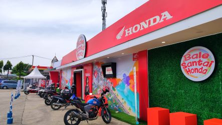 Bale Santai Honda di Jalan Raya Serang, Kecamatan Jayanti, Kabupaten Tangerang siap manjakan pemudik.(ist)