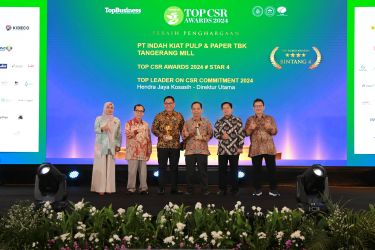 PENGHARGAAN. TOP CSR Awards 2024 menjadi prestasi membanggakan bagi APP Group.(ars)