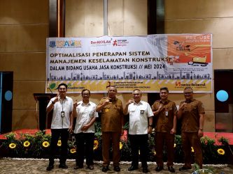Optimalisasi Penerapan SMKK dalam Bidang Usaha Jasa Konstruksi di kawasan Serpong, Tangsel, Senin (6/5/2024). (tangselpos.id/rmn)