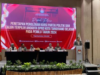 KOU Kota Tangsel menetapkan 50 Caleg terpilih hasil Pileg 2024.(dra)