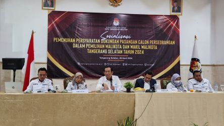 KPU Kota Tangsel resmi mengumumkan bahwa tidak ada satu kandidat pun yang akan maju lewat jalur perseorangan untuk Pilkada Tangsel.(dra)