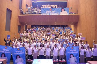 Gerindra resmi usung Marshel untuk maju di Pilkada Kota Tangsel.(dra)