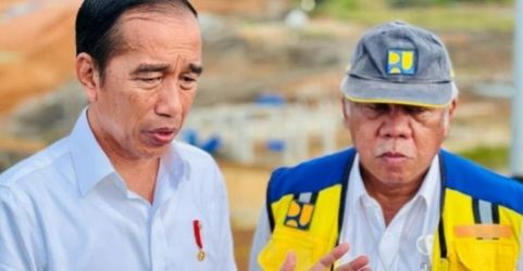 Presiden Jokowi bersama Menteri PUPR Basuki Hadimuljono. Foto : Ist