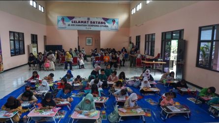 Lomba mewarnai di Aula Kecamatan Serpong Utara, Tangsel, Jum'at (26/7). (Ist)