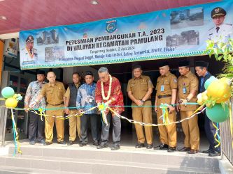 Wajah baru gedung Sekolah Dasar Negeri (SDN) 01 Pamulang Barat baru saja diresmikan, Selasa (2/7/2024).  (tangselpos.id/rmn)